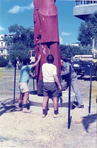 Installation of Pouwhenua for the re-dedication of The Square - Te Marae o Hine