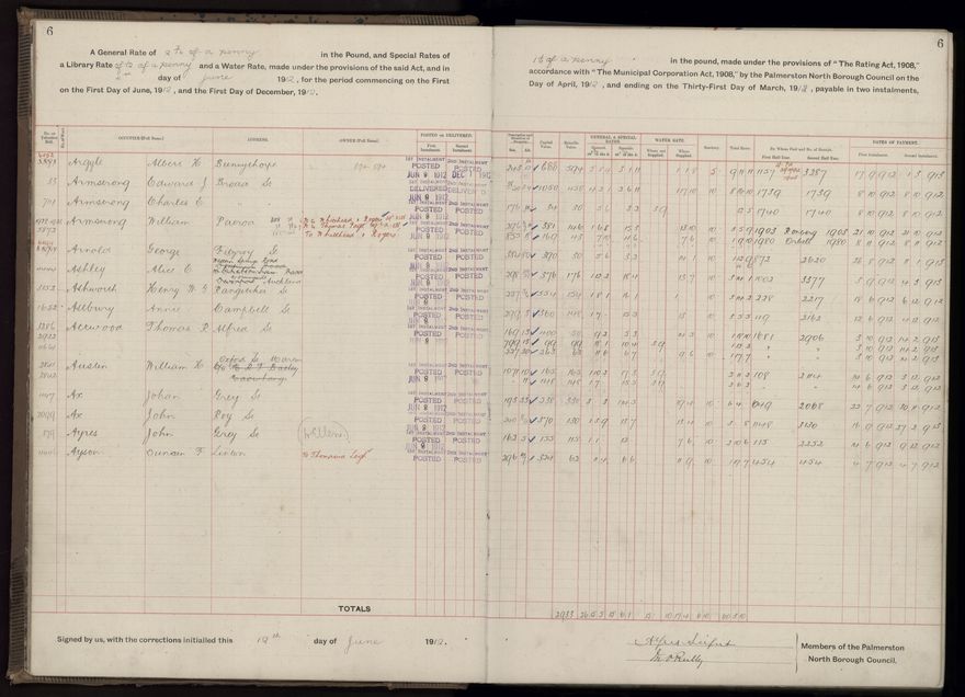 Rate book, 1912-1913 - 2021Pa_PNC2-23-2-V20_034001-0009