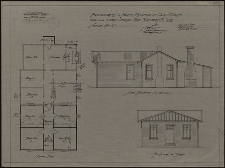 Plan for Addition to Men's Cottage at Glen Oroua