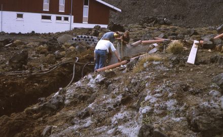 Scouts building Ruapehu Lodge and Snow School