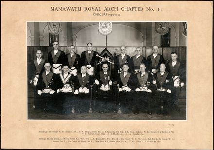 Manawatū Royal Arch Chapter No. 11 - Officers 1949 - 1950