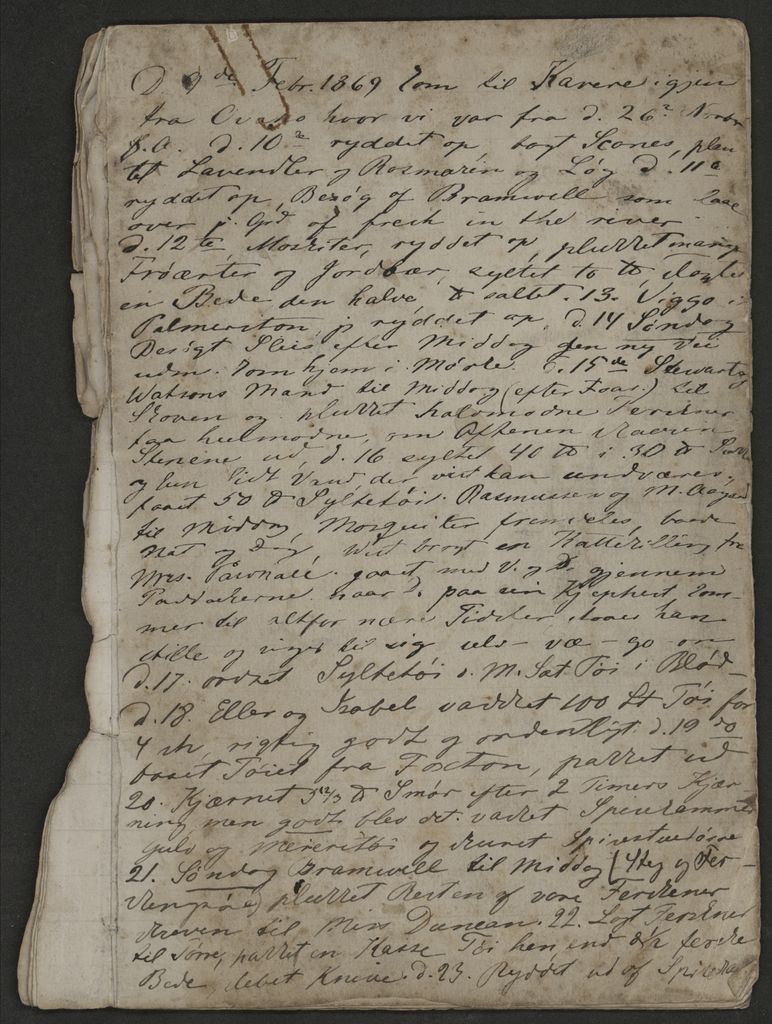 Diary of Olga Monrad (nee Berg)