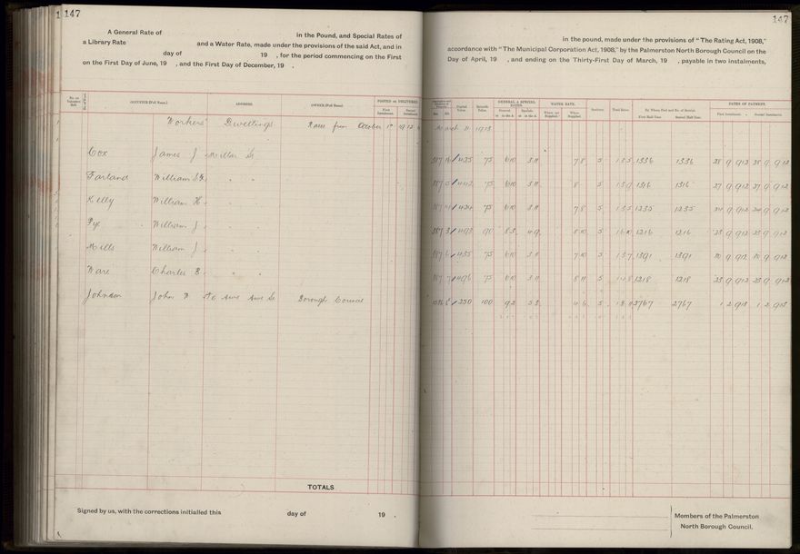 Rate book, 1912-1913 - 2021Pa_PNC2-23-2-V20_034001-0150