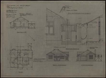 L. G. West & Son, Plan for Cottage at Glen Oroua