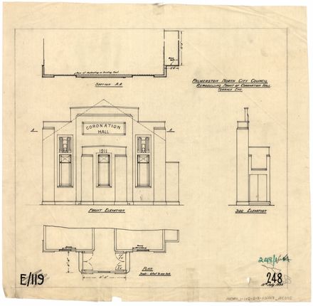 Remodelling Front of Coronation Hall, Terrace End