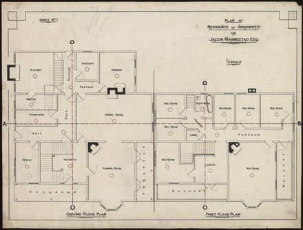 L. G. West, Plans for a Residence at Hokowhitu