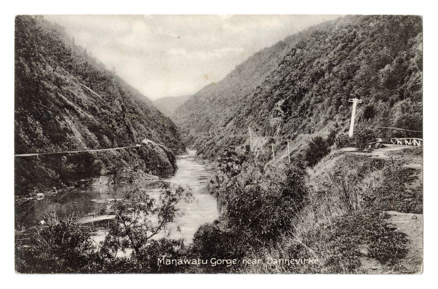 Postcard - Gorge near Dannevirke