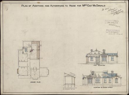 L. G. West, Plan for Additions and Alterations to a Residence