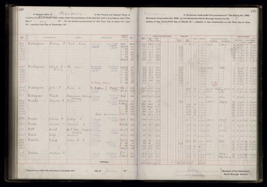 Rate book, 1911-1912 - 2021Pa_PNCC2-23-2-V19_034000-0133