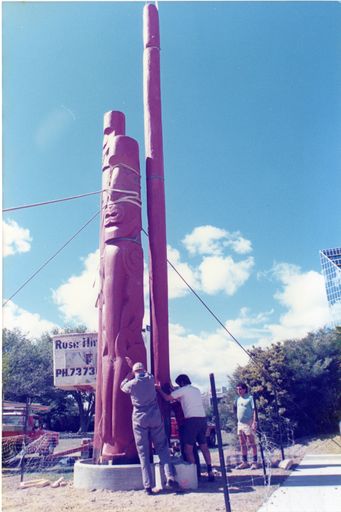 Installation of Pouwhenua for the re-dedication of The Square - Te Marae o Hine
