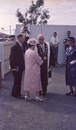 The Queen Mother presents the Squadron Standard to the RNZAF No. 75 Squadron