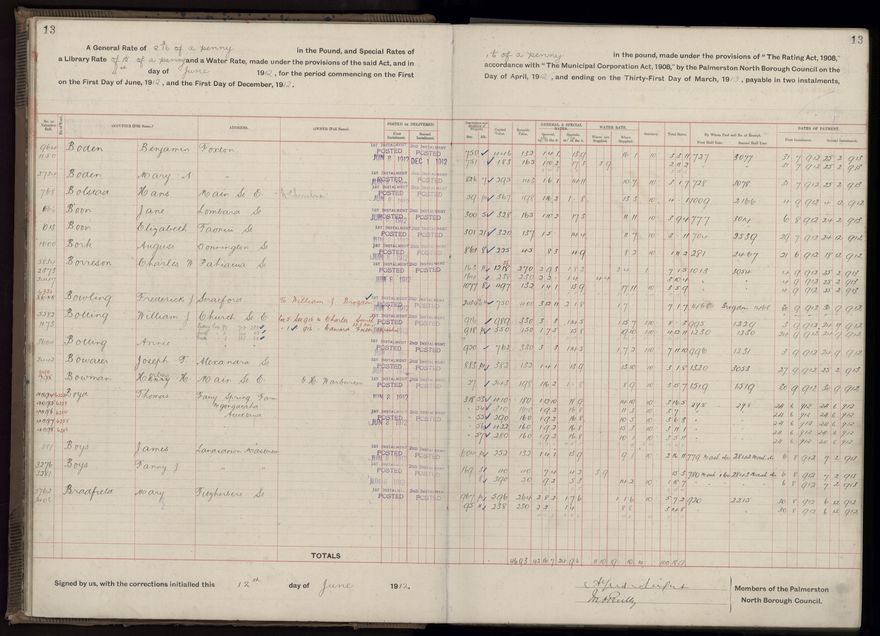 Rate book, 1912-1913 - 2021Pa_PNC2-23-2-V20_034001-0016