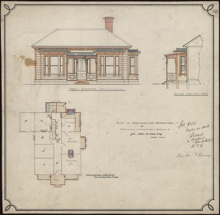 L. G. West, Plan of Alterations and Additions to a Residence for Alex McMinn. - Resource cover image