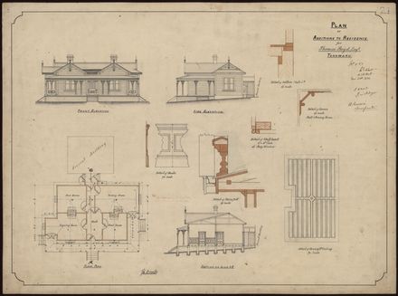L. G. West, Plan for Additions to a Residence, Tokomaru