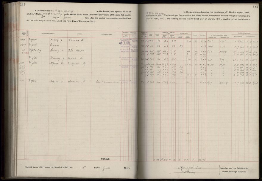 Rate book, 1912-1913 - 2021Pa_PNC2-23-2-V20_034001-0147