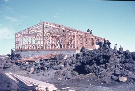 Scouts building Ruapehu Lodge and Snow School