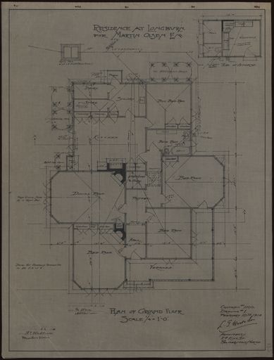 L. G. West & Son, Plans for a Residence at Longburn