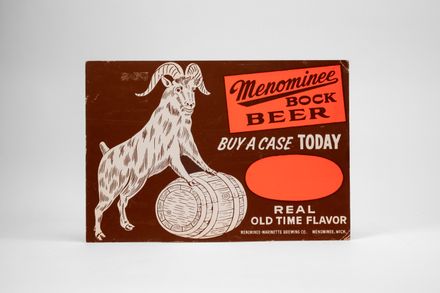 Menominee Bock Beer POS Sign