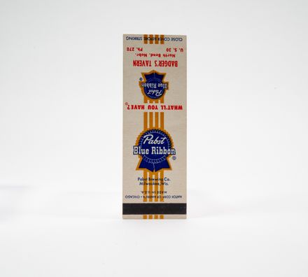 Pabst Blue Ribbon Match Book Cover