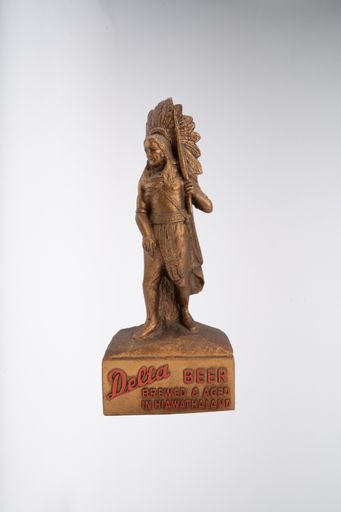 Delta Beer "Brewed & Aged in Hiawathaland" Statue